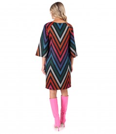 Rochie eleganta din stofa elastica cu fir de lurex