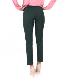 Pantaloni pana din stofa texturata cu viscoza