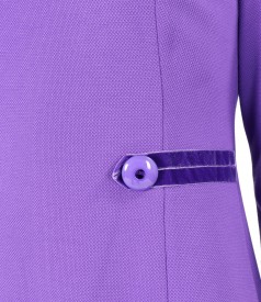 Rochie office evazata din stofa texturata cu viscoza