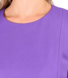 Rochie office evazata din stofa texturata cu viscoza