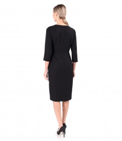 Rochie office din bucle cu viscoza si bumbac