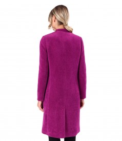 Jacheta eleganta din bucle cu guler stei