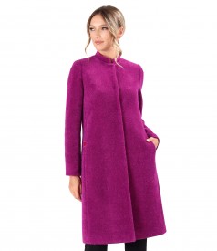 Jacheta eleganta din bucle cu guler stei