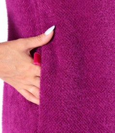 Jacheta eleganta din bucle cu guler stei