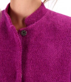 Jacheta eleganta din bucle cu guler stei