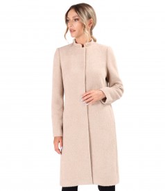 Jacheta eleganta din bucle cu guler stei