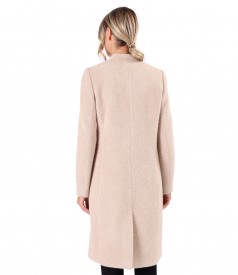 Jacheta eleganta din bucle cu guler stei