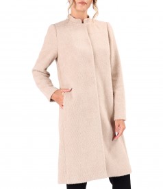 Jacheta eleganta din bucle cu guler stei