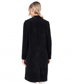 Jacheta eleganta din bucle cu guler stei