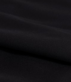 Rochie office din jerse elastic gros cu guler alb