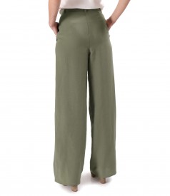 Pantaloni lejeri din tencel cu in