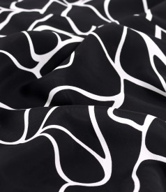 Rochie midi din viscoza imprimata cu motive geometrice