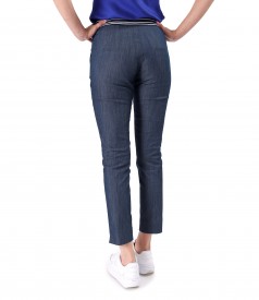 Pantaloni pana din denim cu cusatura decorativa