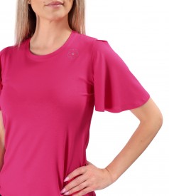 Bluza eleganta din jerse elastic cu maneci ample