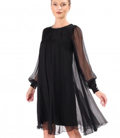 Rochie de seara din voal de matase naturala