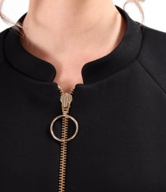 Sacou elegant din scuba cu viscoza