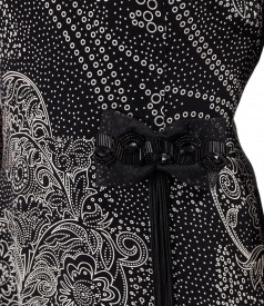 Rochie midi din viscoza imprimata cu motive florale