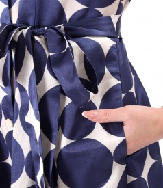 Rochie eleganta tip camasa din bumbac cu matase naturala