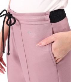 Pantaloni lejeri din scuba cu viscoza