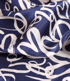 Bluza lejera cu fata din satin de viscoza imprimata