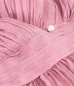 Rochie lunga din voal de matase naturala