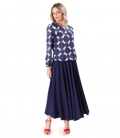 Fusta lunga clos din jerse elastic de viscoza