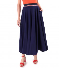 Fusta lunga clos din jerse elastic de viscoza