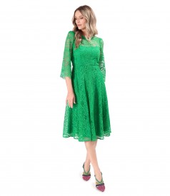 Rochie eleganta din dantela fina cu motive florale