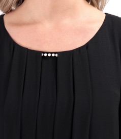 Rochie midi de ocazie din voal uni