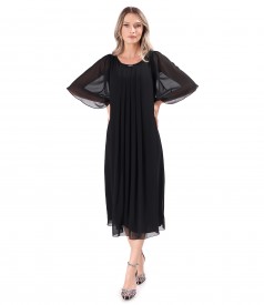 Rochie midi de ocazie din voal uni