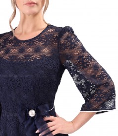 Rochie de ocazie din dantela cu motive florale
