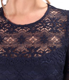 Rochie de ocazie din dantela cu motive florale