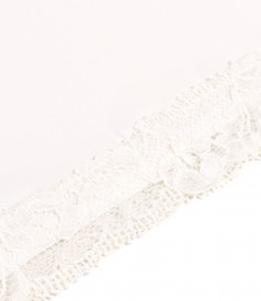 Jupa furou din saten elastic cu dantela