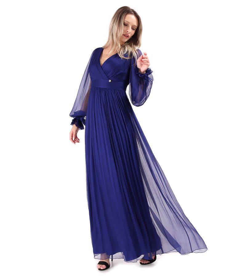 Rochie lunga din voal de matase naturala