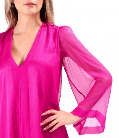 Rochie de seara din voal de matase naturala