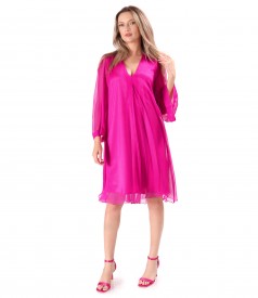 Rochie de seara din voal de matase naturala