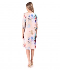 Rochie eleganta din voal imprimat