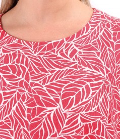 Bluza oversize cu in imprimata cu motive florale