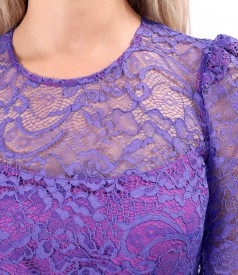 Rochie eleganta din dantela fina cu motive florale