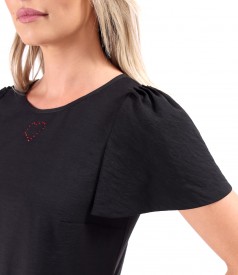 Rochie eleganta cu maneci ample scurte