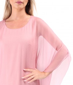 Rochie fluture din voal de matase naturala