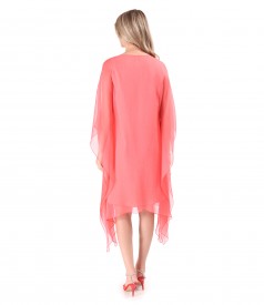 Rochie fluture din voal de matase naturala