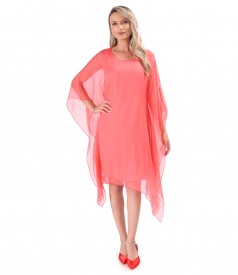 Rochie fluture din voal de matase naturala