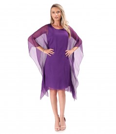 Rochie fluture din voal de matase naturala