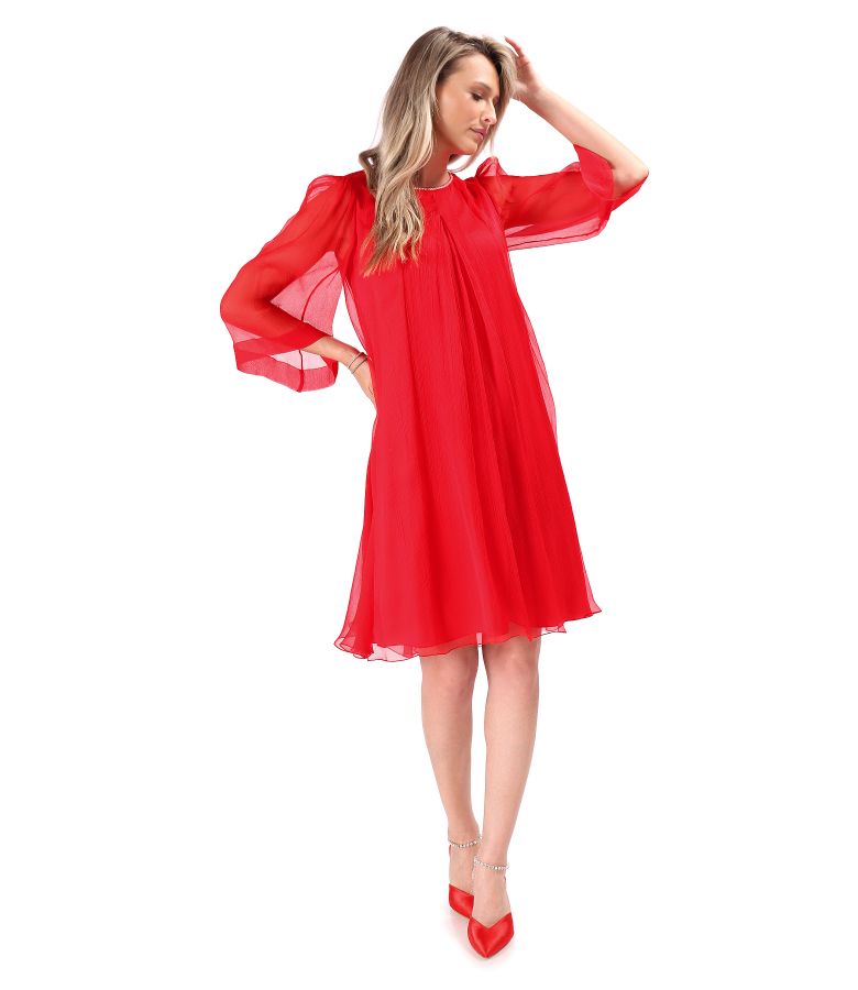 Rochie de seara din voal de matase naturala