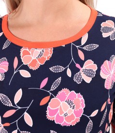 Bluza din jerse elastic imprimat in relief