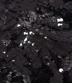 Rochie lunga din voal cu corsaj din paiete