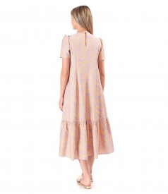 Rochie midi lejera imprimata cu motive geometrice