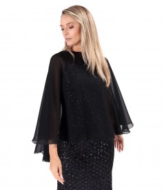 Capa eleganta din voal uni