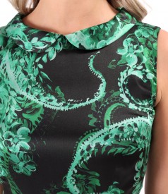 Rochie lunga din matase naturala imprimata cu motive paisley